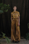 Mutedance Silk Waist Short Sleeve Shirt Series MD-MD24SS67-JIN Gold PM122